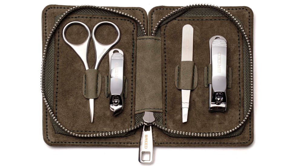Breed Sabre 4 Piece Surgical Steel Groom Kit, Green, One Size, BRDGRMKIT3