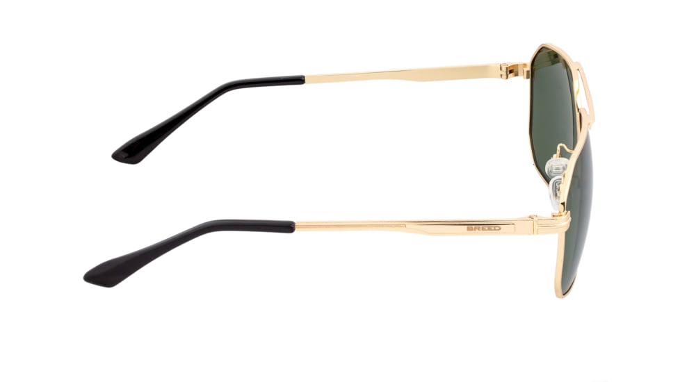 Breed Sunglasses Norma Polarized Sunglasses - Men's, Gold/Black, One Size, BSG064GD