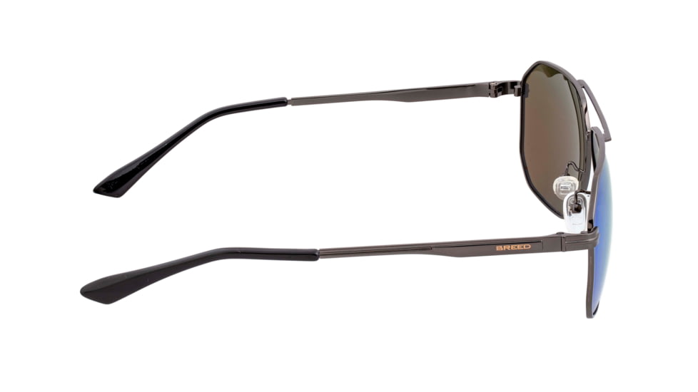 Breed Sunglasses Norma Polarized Sunglasses - Men's, Gunmetal/Blue, One Size, BSG064BL