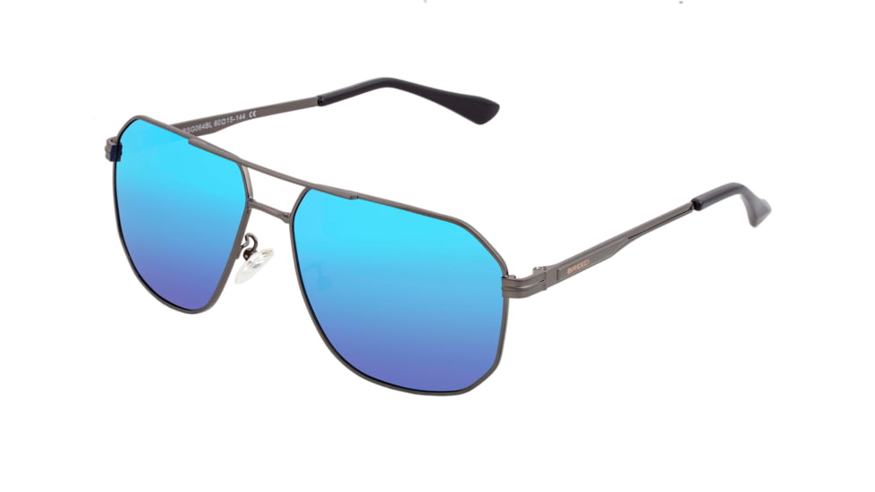 Breed Sunglasses Norma Polarized Sunglasses - Men's, Gunmetal/Blue, One Size, BSG064BL