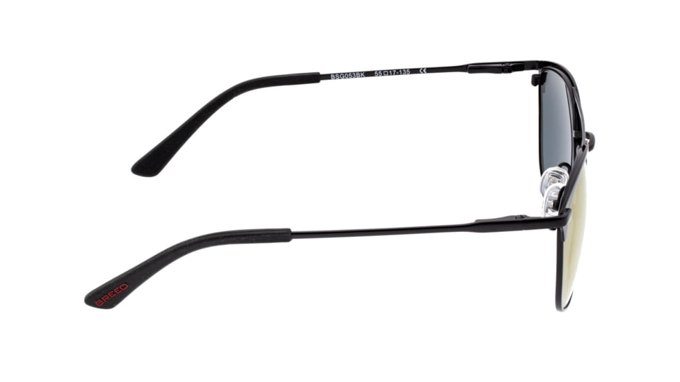 Breed Zodiac Sunglasses, Black Titanium Frame, Bronze Polarized Lens, Black/Bronze, One Size, BSG053BK
