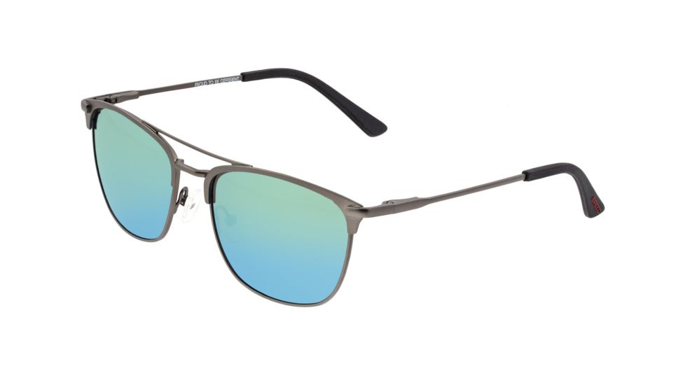 Breed Zodiac Sunglasses, Gunmetal Titanium Frame, Green/Blue Polarized Lens, Gunmetal/Green-Blue, One Size, BSG053GM