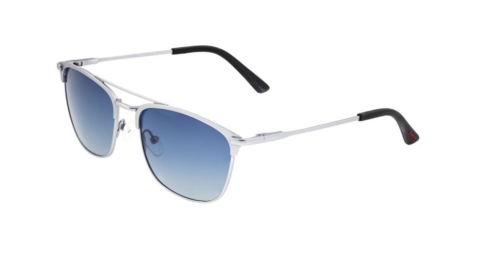 Breed Zodiac Sunglasses, Silver Titanium Frame, Blue Polarized Lens, Silver/Blue, One Size, BSG053SL