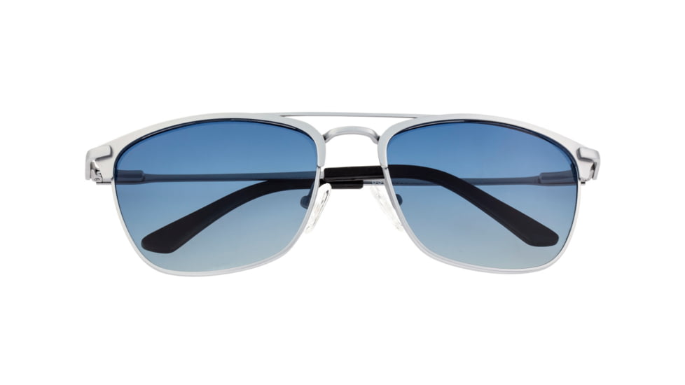 Breed Zodiac Sunglasses, Silver Titanium Frame, Blue Polarized Lens, Silver/Blue, One Size, BSG053SL