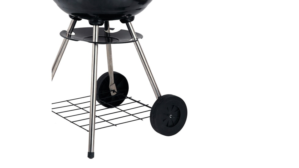 BRENTWOOD Portable Charcoal BBQ Grill with Wheels, Red, 17, BB-1701