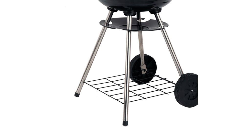 BRENTWOOD Portable Charcoal BBQ Grill with Wheels, Red, 17, BB-1701