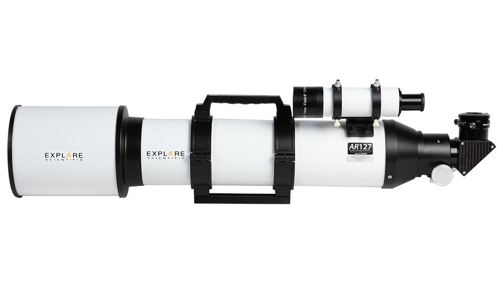 Bresser Messier AR-127S/635 f/5 Optical Tube Telescope Package w/ 635mm Focal , 2in Rack  Pinion Focuser, 8x50 Straight-through Finder,   26mm Super Plossl Eyepiece,  Mounting Rings BR-AR127635