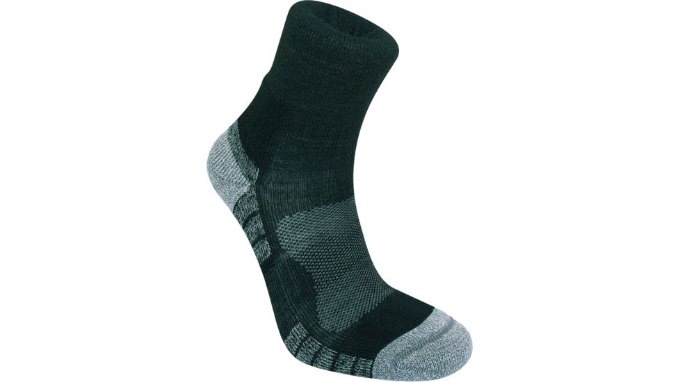 Bridgedale WoolFusion Trail Light Crew Sock - Men's-Black/Silver-Medium