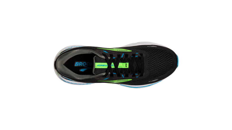 Brooks Adrenaline GTS 23 Running Shoes - Mens, Black/Hawaiian Ocean/Green, 12.5 Medium, 1103911D006.125