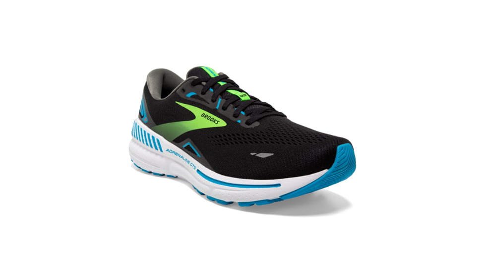 Brooks Adrenaline GTS 23 Running Shoes - Mens, Black/Hawaiian Ocean/Green, 12.5 Medium, 1103911D006.125