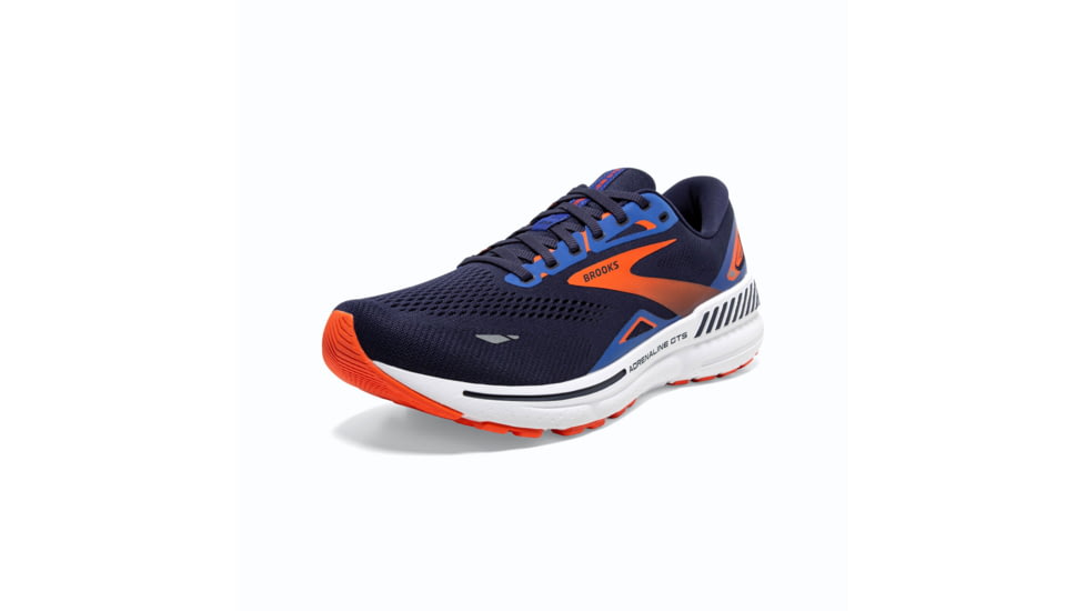 Brooks Adrenaline GTS 23 Trail Runnung Shoes - Mens, Peacoat/Orange/Surf the Web, 12.5, 1103911D438.125
