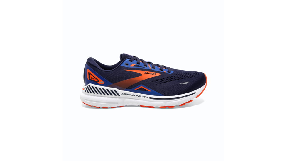 Brooks Adrenaline GTS 23 Trail Runnung Shoes - Mens, Peacoat/Orange/Surf the Web, 12.5, 1103911D438.125