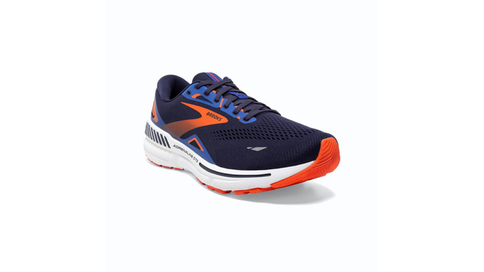 Brooks Adrenaline GTS 23 Trail Runnung Shoes - Mens, Peacoat/Orange/Surf the Web, 12.5, 1103911D438.125