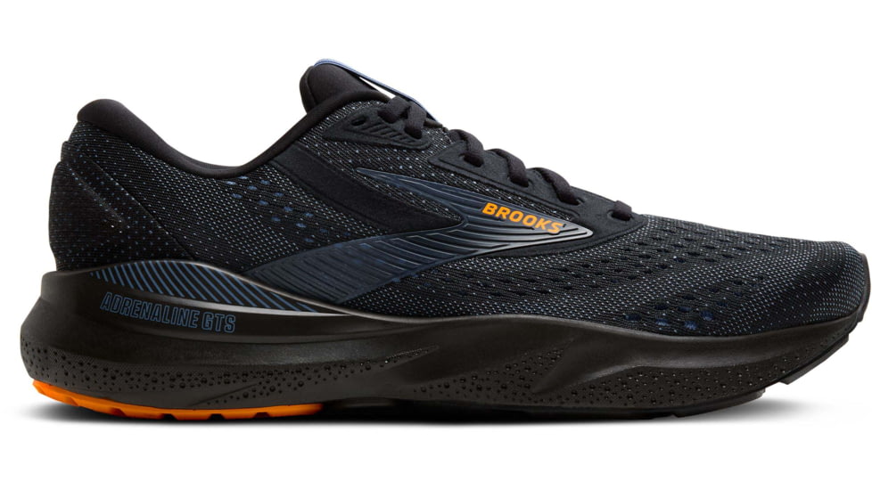 Brooks Adrenaline GTS 24 Road Running Shoes - Mens, Black/Country Blue/Orange, 11.5 US/Medium, 1104371D076.115