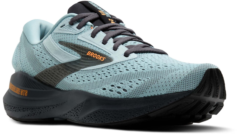 Brooks Adrenaline GTS 24 Road Running Shoes - Mens, Winter Sky/Ebony/Orange, 11.0 US/Medium, 1104371D416.110