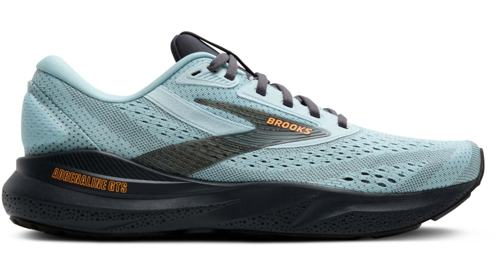 Brooks Adrenaline GTS 24 Road Running Shoes - Mens, Winter Sky/Ebony/Orange, 11.0 US/Medium, 1104371D416.110