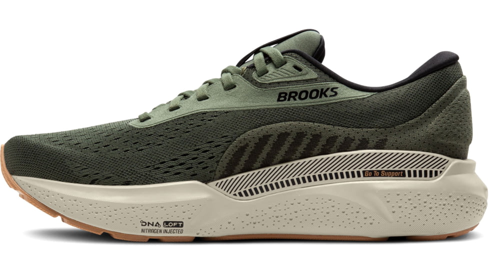 Brooks Adrenaline GTS 24 Running Shoes - Mens, Thyme/Black/Pelican, 9 US, 1104371D302.090