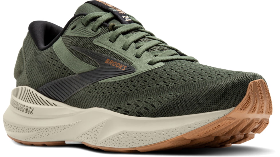 Brooks Adrenaline GTS 24 Running Shoes - Mens, Thyme/Black/Pelican, 9 US, 1104371D302.090