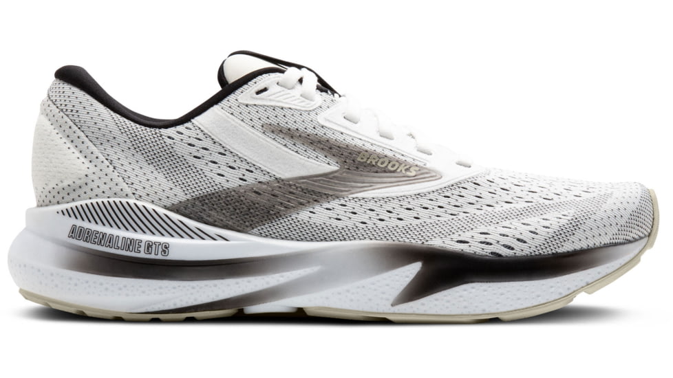 Brooks Adrenaline GTS 24 Running Shoes - Mens, White/Black/Pelican, 9 US, 1104371D126.090