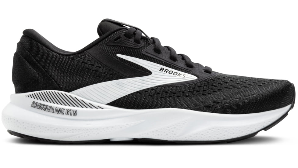 Brooks Adrenaline GTS 25 - Mens Road Running Shoes, Black/Grey/White, 10.5 US, 1104542E090.105