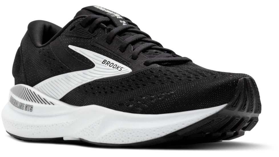 Brooks Adrenaline GTS 25 - Mens Road Running Shoes, Black/Grey/White, 10.5 US, 1104542E090.105