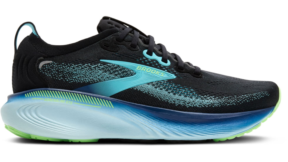 Brooks Adrenaline GTS 25 Road Running Shoes - Mens, Black/Ipanema/Mint, 12, 1D, 1104541D055.120