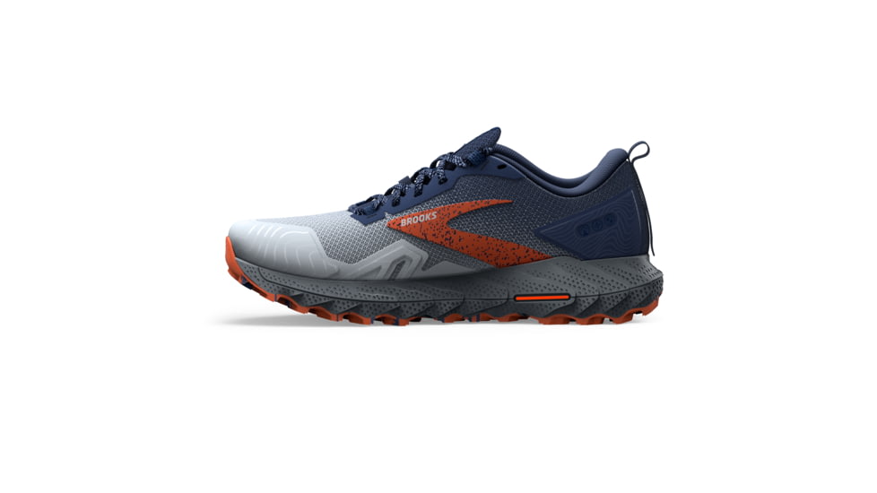 Brooks Cascadia 17 Running Shoes - Mens, Blue/Navy/Firecracker, 14 Medium, 1104031D405.140