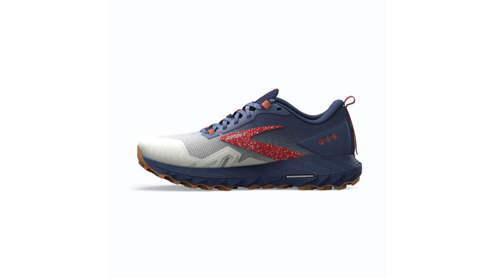 Brooks Cascadia 17 Running Shoes - Womens, White/Navy/Bittersweet, 7.0, 1203921B157.070