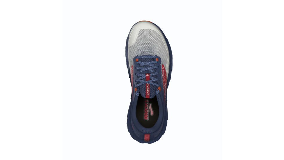Brooks Cascadia 17 Running Shoes - Womens, White/Navy/Bittersweet, 7.0, 1203921B157.070