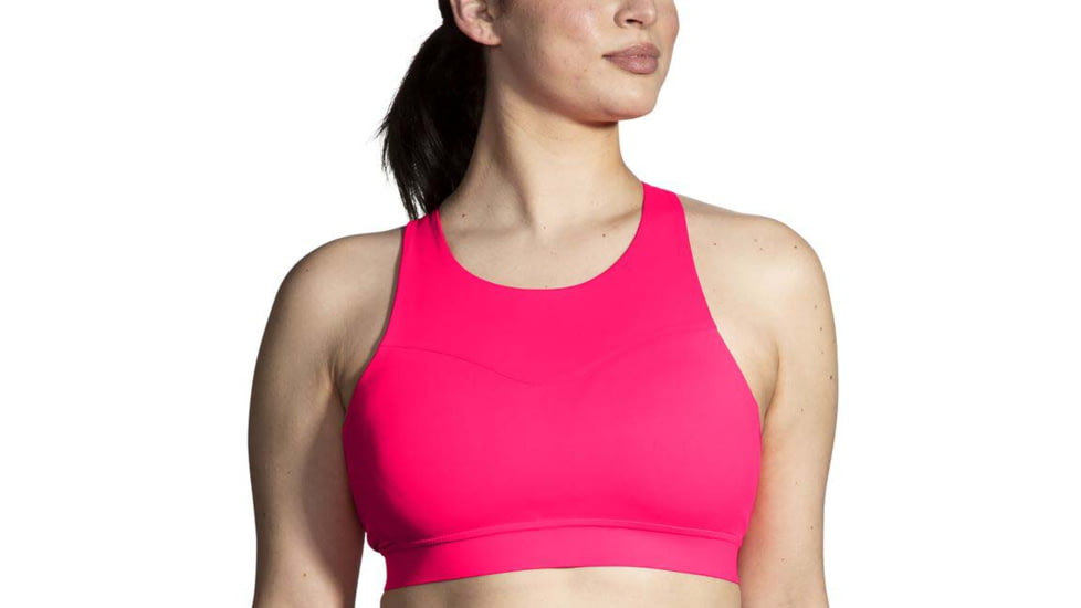 Brooks Drive 3 Pocket Run Bra - Womens, Hyper Pink, 30AB, 350080620.030AB