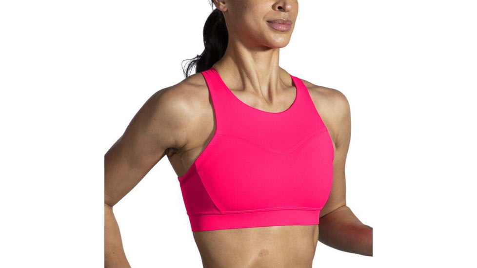 Brooks Drive 3 Pocket Run Bra - Womens, Hyper Pink, 30AB, 350080620.030AB