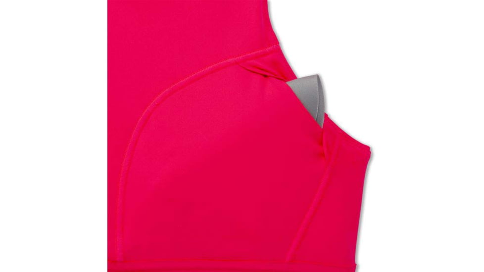 Brooks Drive 3 Pocket Run Bra - Womens, Hyper Pink, 30AB, 350080620.030AB