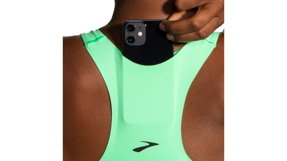 Brooks Drive 3 Pocket Run Bra - Womens, Neo Green, 32AB, 350080328.032AB