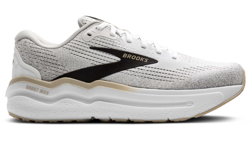 Brooks Ghost Max 2 Road Running Shoes - Mens, White/Pelican/Oyster, 9.0 US/Medium, 1104311D125.090