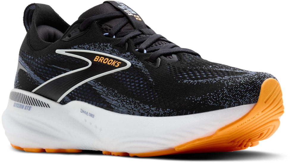 Brooks Glycerin GTS 22 Road Running Shoes - Mens, Black/Country Blue/Orange Pop, 9.0 US/Medium, 1104461D013.090