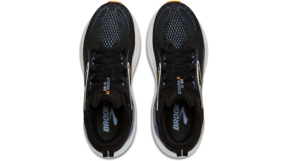 Brooks Glycerin GTS 22 Road Running Shoes - Mens, Black/Country Blue/Orange Pop, 9.0 US/Medium, 1104461D013.090