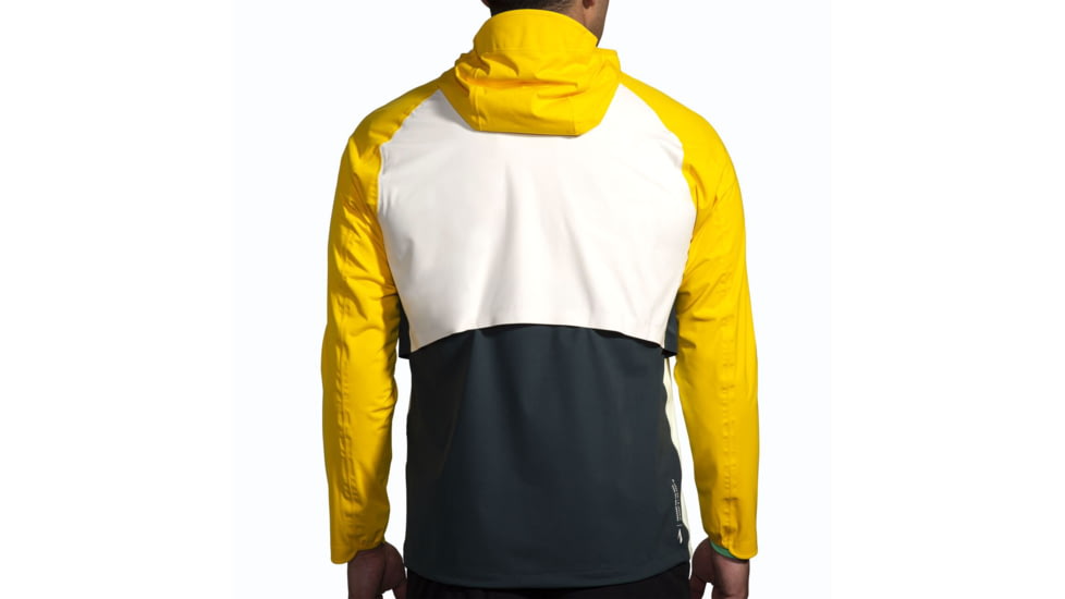 Brooks High Point Waterproof Jacket - Mens, Glacier Green/Ecru/Lemon, Extra Large, 211448320.040