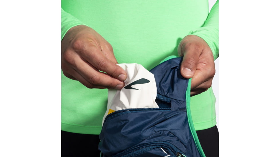 Brooks High Point Waterproof Jacket - Mens, Glacier Green/Ecru/Lemon, Extra Large, 211448320.040