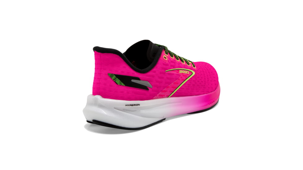 Brooks Hyperion Running Shoes - Womens, Pink Glo/Green/Black, 6.5 Narrow, 1203961B661.065