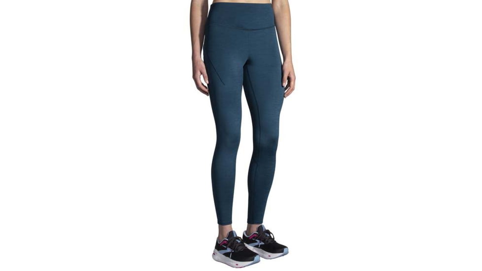 Brooks Spark Tight - Womens, Htr Ocean Drive, Medium, 221664445.030