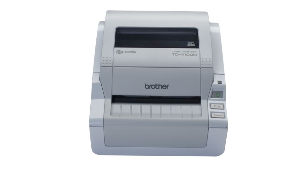 Brother Mobile Solutions TD-4100N Desktop Barcode Network Printer TD4100N Front View