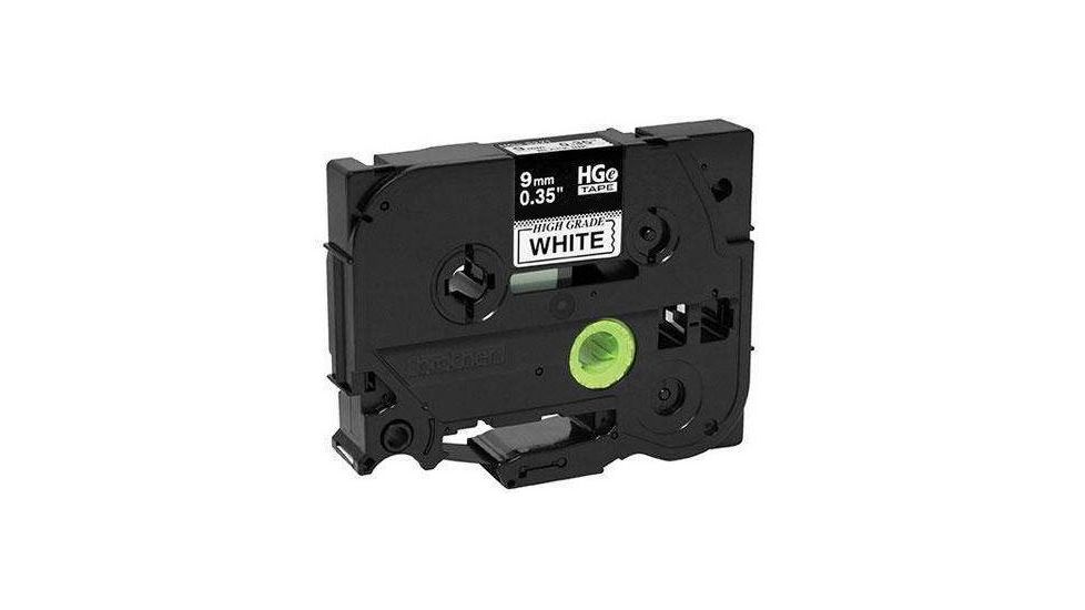 Brother Mobile Solutions HGE2215PK 9mm .35in HGe Tape with Standard Adhesive, 26.2ft, Black on White, Pack of 5 HGe2215PK