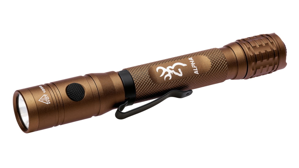Browning Alpha LED Flashlight, 2AA, White, 550 Lumen, Burnt Bronze, 3711256