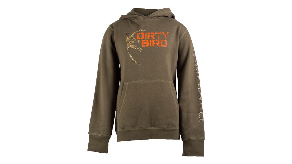 Browning Bg Dirty Bird Youth Hoodie Leaf Large W/mallard Logo