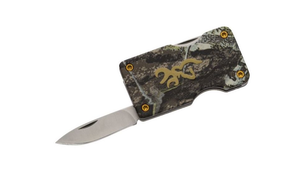 Browning Buckmark Money Clip Knife,Mossy Oak Breakup Infinity 3220124