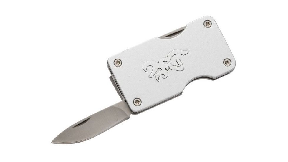 Browning Buckmark Money Clip Knife,Silver 3220122