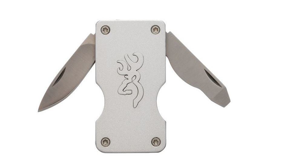 Browning Buckmark Money Clip Knife,Silver 3220122
