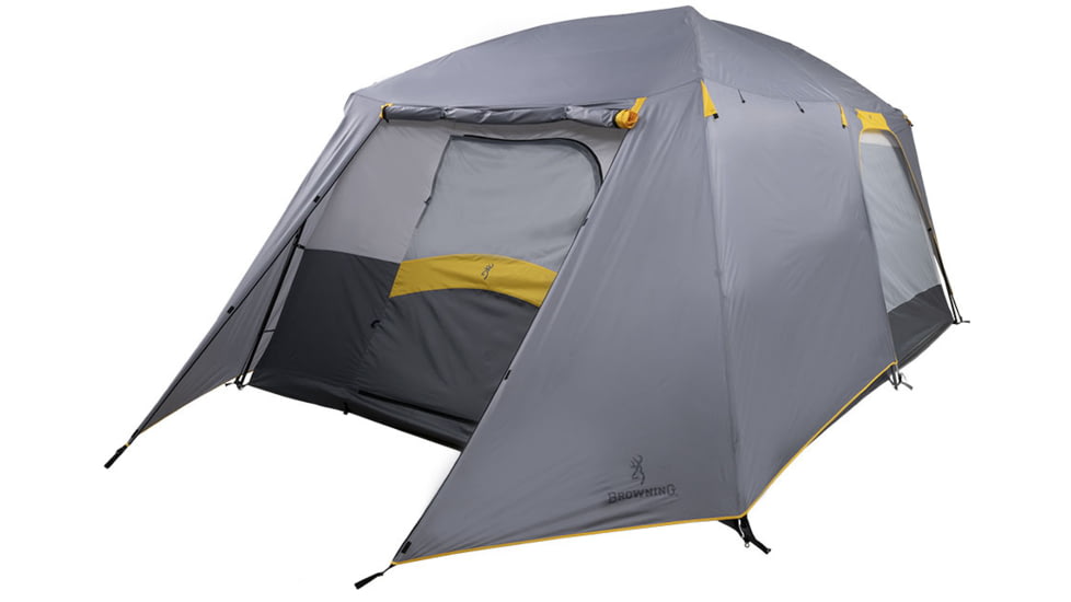 Browning Camping Big Horn 5-Person Tent &amp; Screen Room, Charcoal/Gray, 5591510