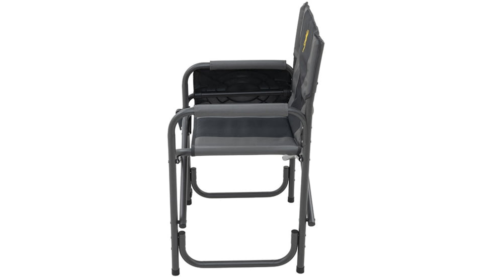 Browning Camping Rimfire Folding Chair w/Multi-Position Side Table, Charcoal/Gray, 8532558