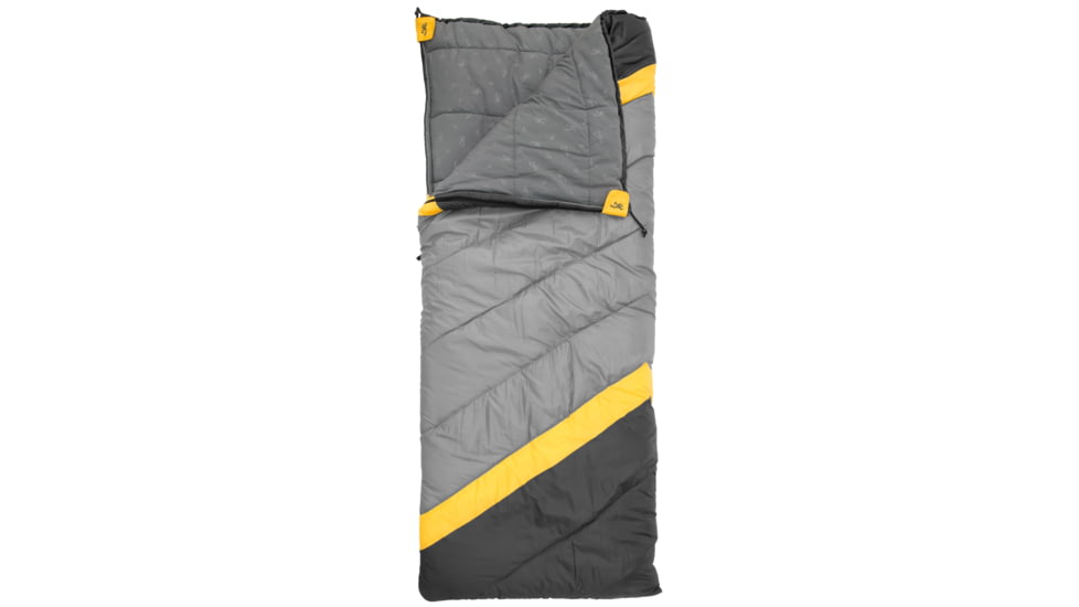 Browning Camping Side-by-Side 0 Double-Wide Sleeping Bag, Gray/Charcoal, 4859936